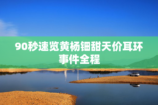 90秒速览黄杨钿甜天价耳环事件全程
