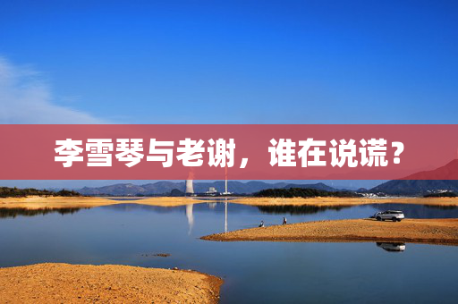 李雪琴与老谢，谁在说谎？