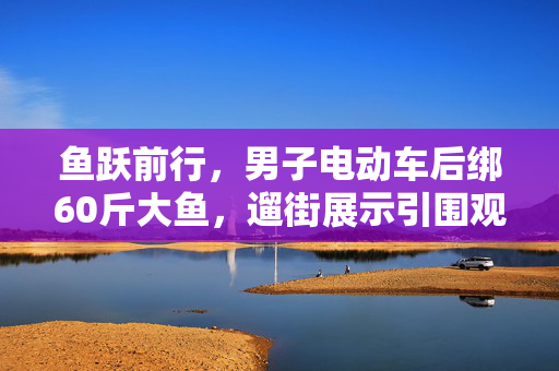 鱼跃前行，男子电动车后绑60斤大鱼，遛街展示引围观