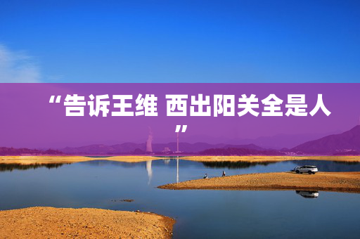 “告诉王维 西出阳关全是人”
