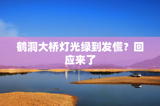 鹤洞大桥灯光绿到发慌？回应来了